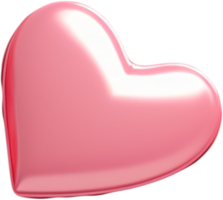 3d sprankelend hart vorm illustratie vertegenwoordigen liefde en romance png