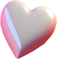 glimmend 3d hart symboliseert liefde en romance png