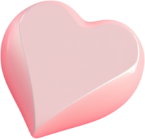 Ilustración de corazón 3d expresando amor png