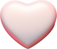 Ilustración de corazón 3d expresando amor png