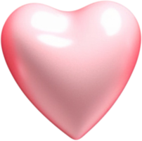 3D gleaming heart shape illustration symbolizing love and passion png