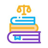 Justice Books Law And Judgement Icon Vector Illustration