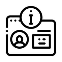 user information for identity line icon vector illustration