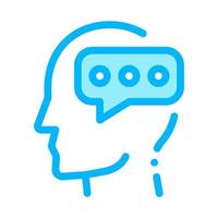 Typing Message And Man Silhouette Mind Vector Icon