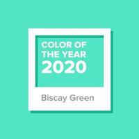 Biscay Green, Color Of The Year 2020. Vector