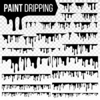 Paint Dripping Liquid Set Vector. Abstract Ink, Paint Splash. Various Blood Splatters. Chocolate, Syrup Leaking. Flows. Grunge Design. Isolated Illustration vector