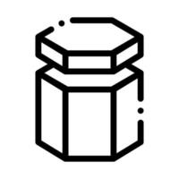 Carton Container In Hexagon Form Packaging Vector