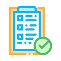 Tablet Clip With Approved Check List Vector Icon