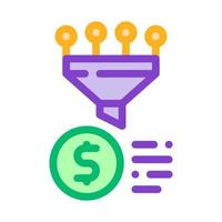 Funnel Financial Information Gathering Vector Icon