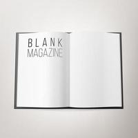 Open Magazine Spread Blank Vector. Double Spread Of Magazine, Book Or Gournal Isolated vector