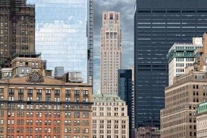 new york manhattan skyscrapers building detail photo