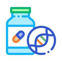 Medical Pill Bottle Biohacking Icon Vector Illustration