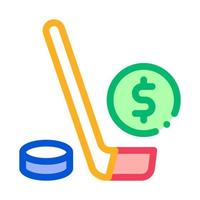 Hockey Stick with Puck Betting And Gambling Icon Vector Illustration