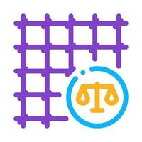 Prison Grate Law And Judgement Icon Vector Illustration