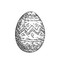 huevo de pascua boceto dibujado a mano vector