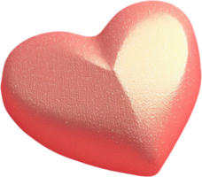 Romantic 3D Heart Illustration png