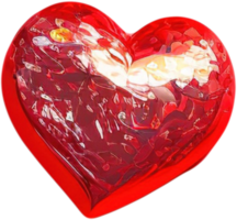 3d illustration av hjärta form med abstrakt yta png