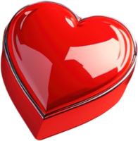 3d glanzend hart vorm illustratie vertegenwoordigen liefde en romance png
