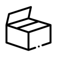 icono de vector de embalaje de caja de transporte de cartón