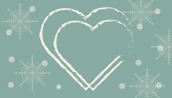 winter background on a light blue background heart strokes can be used for web banners vector