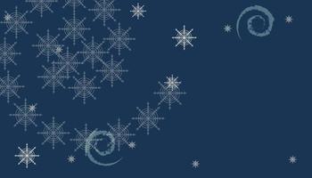 snowflakes on a dark blue background for decoration vector