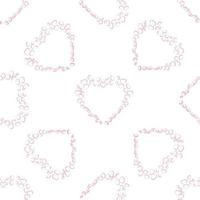 Pink heart. Pink vector heart shapes in beautiful style on white background. Romantic background.
