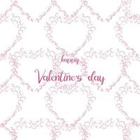 Happy valentine's day card. Greeting card template. Vector concept.