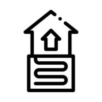 icono de vector de equipo de calefacción de piso de habitación de casa