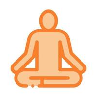 Yoga Pose Biohacking Icon Vector Illustration