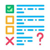 fail task of audit color icon vector illustration