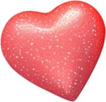 Illustration 3d de forme de coeur avec surface abstraite png