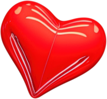 3D Heart Illustration Expressing Emotion of Love png