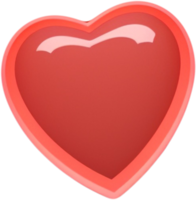 splendente 3d rappresentazione di un' cuore significare amore e devozione png