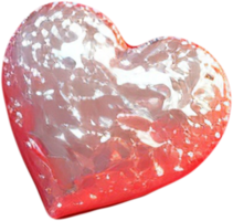 3d illustratie van een glimmend hart vorm Leuk vinden een edelsteen kristal png