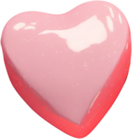 Radiant 3D image of a heart denoting love and romance png