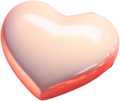 3d sprankelend hart vorm illustratie vertegenwoordigen liefde en romance png