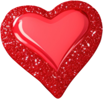 3D glowing heart shape illustration signifying love and affection png