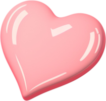 Illustration en forme de coeur rougeoyant 3d signifiant l'amour et l'affection png