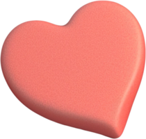 3D Heart Symbol of Love and Affection png