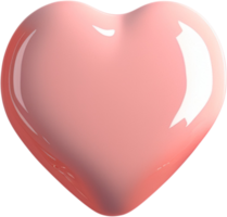 illustration 3d étincelante d'un coeur symbolisant l'amour et la romance png