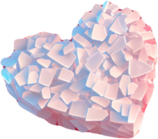 3D-Darstellung der Herzform mit abstrakter Oberfläche png