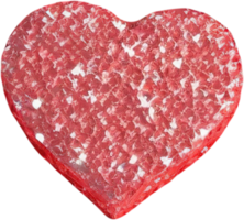 Illustration 3d de forme de coeur avec surface abstraite png