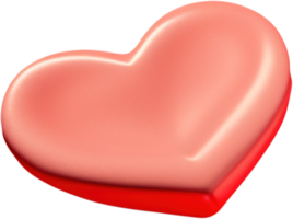 3d cuore illustrazione simbolo di amore e romanza png