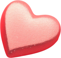 símbolo da ilustração do coração 3d do amor e do romance png