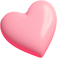 Romantic 3D Heart Illustration png