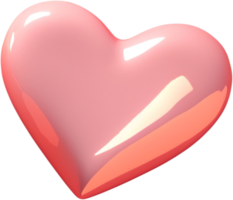 3d glimmend hart vorm illustratie net zo een symbool van liefde en romance png