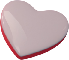ilustração brilhante da forma do coração 3d como um símbolo do amor e do romance png