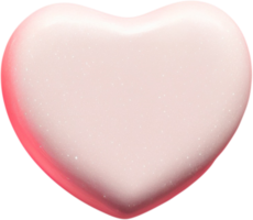 Ilustração 3D de um coração para amor e romance png