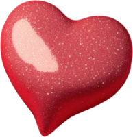 3D glowing heart shape illustration signifying love and affection png