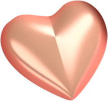 3D-Herzsymbol für Liebe und Zuneigung png